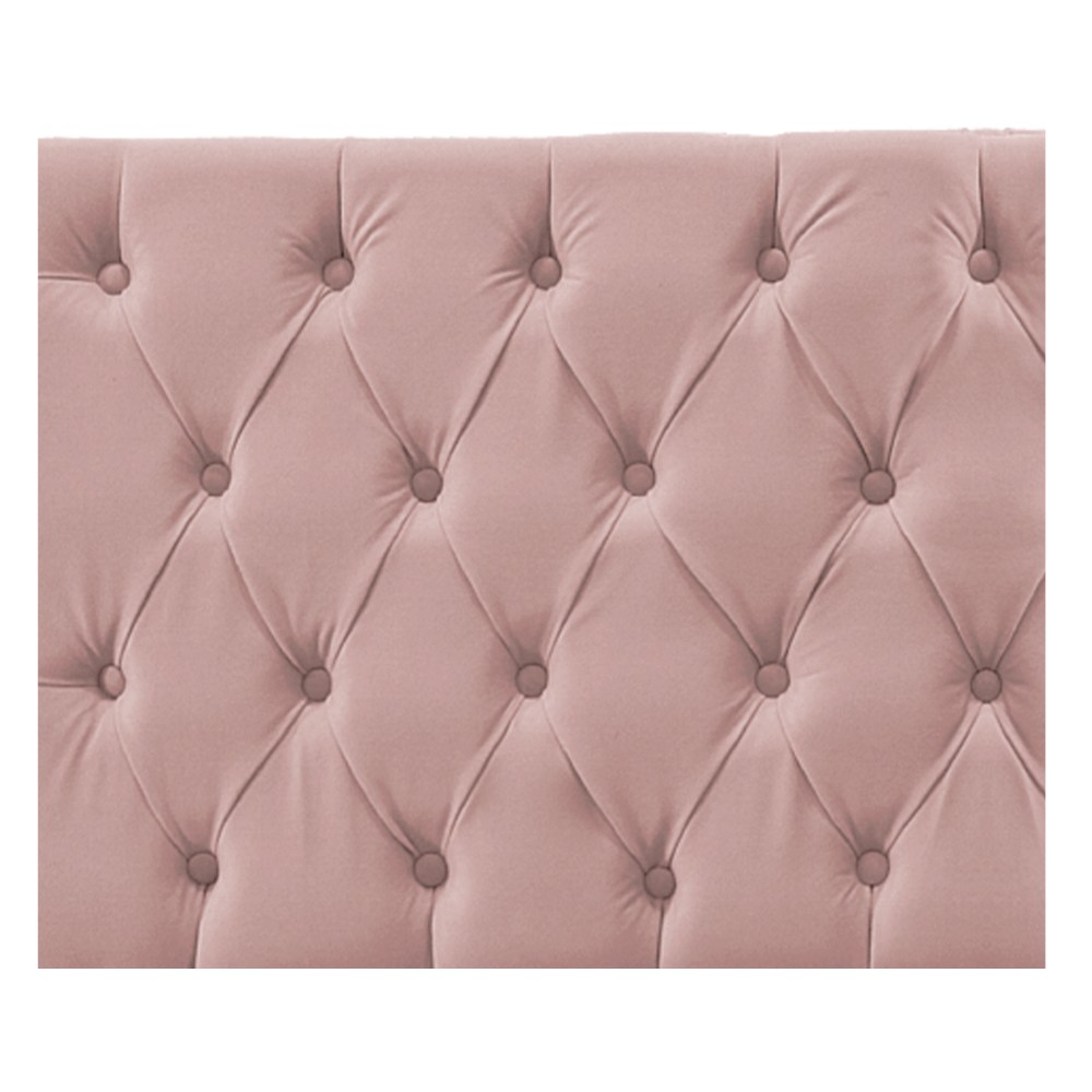 Cabeceira Sofia 90 cm Solteiro Suede Rosê - Amarena Móveis