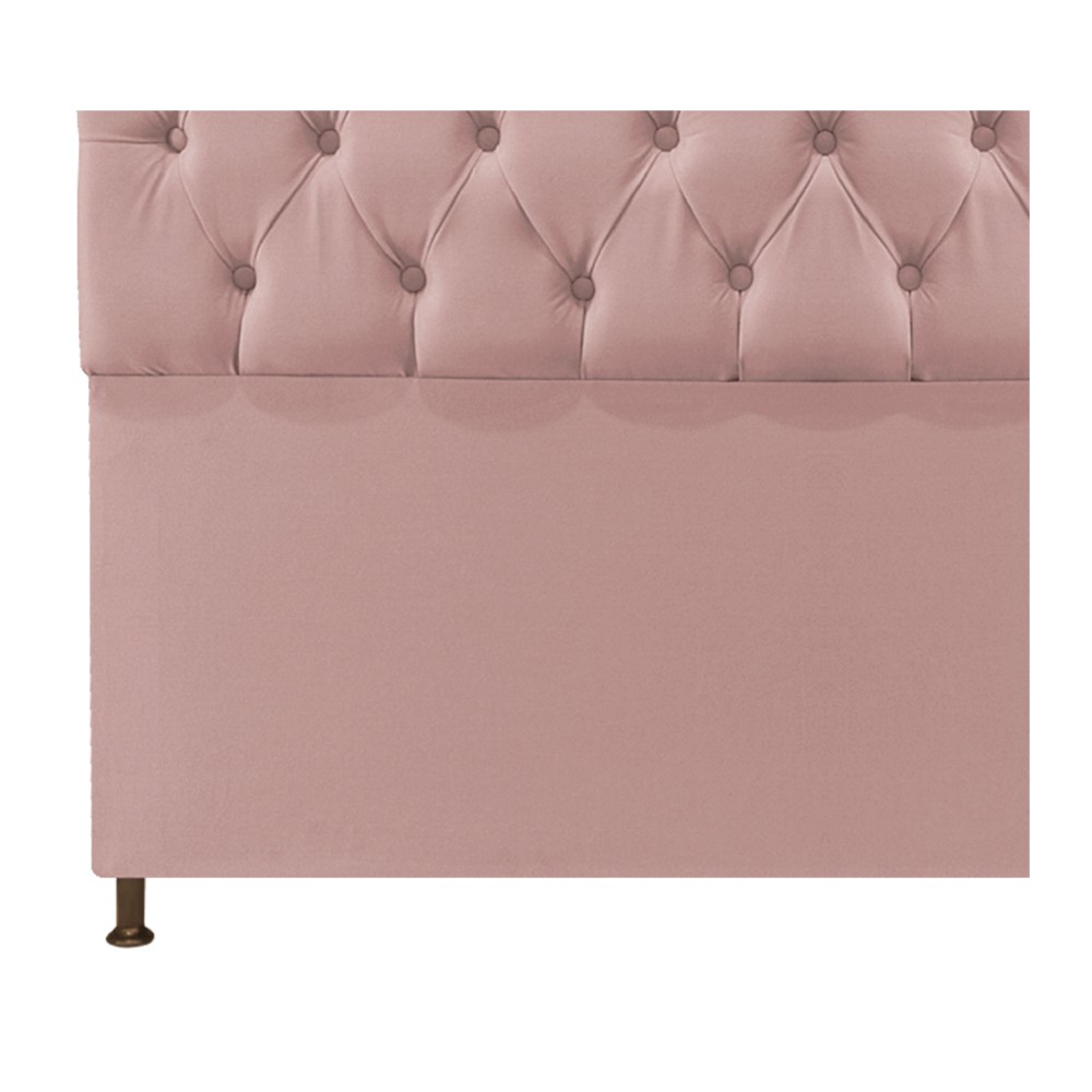 Cabeceira Sofia 90 cm Solteiro Suede Rosê - Amarena Móveis