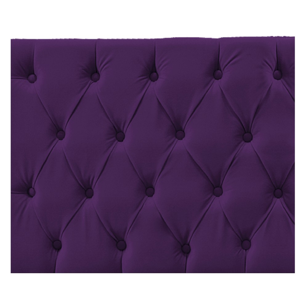 Cabeceira Sofia 90 cm Solteiro Suede Roxo - Amarena Móveis
