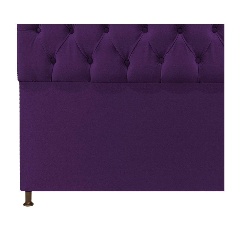 Cabeceira Sofia 90 cm Solteiro Suede Roxo - Amarena Móveis