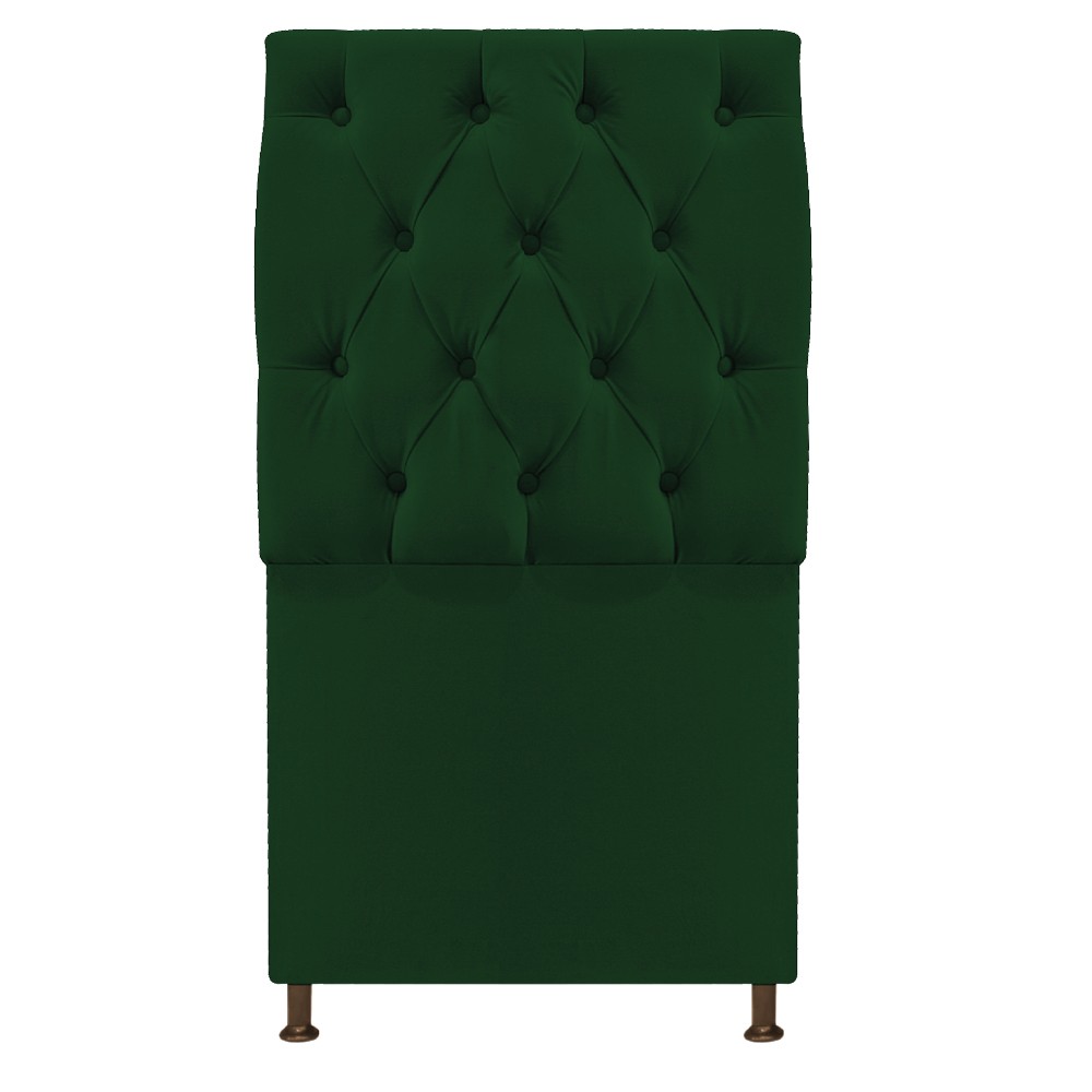 Cabeceira Sofia 90 cm Solteiro Suede Verde - Amarena Móveis