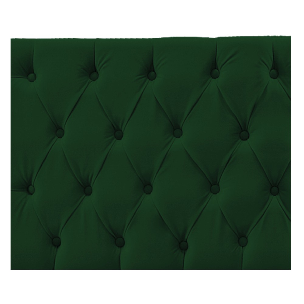 Cabeceira Sofia 90 cm Solteiro Suede Verde - Amarena Móveis