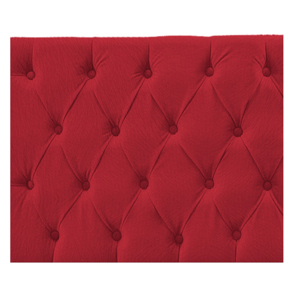 Cabeceira Sofia 90 cm Solteiro Suede Vermelho - Amarena Móveis
