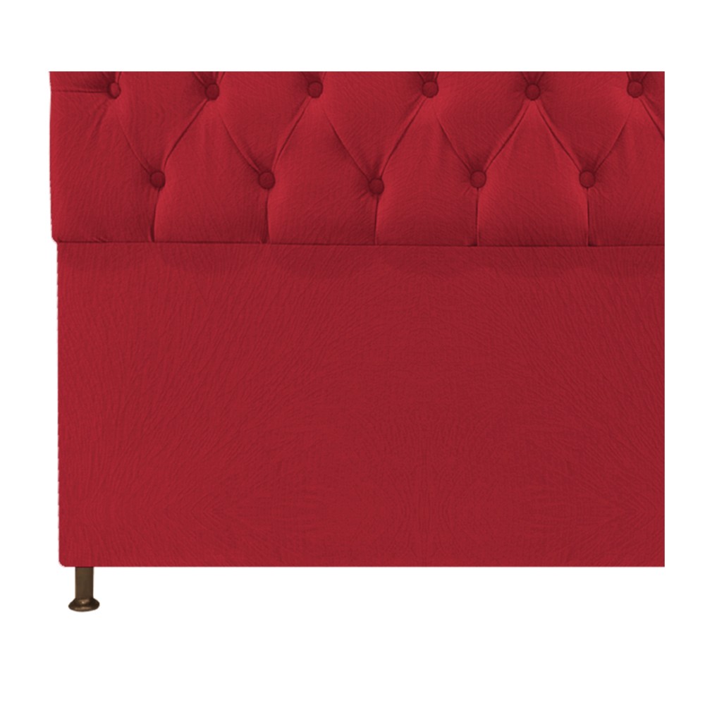 Cabeceira Sofia 90 cm Solteiro Suede Vermelho - Amarena Móveis