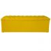 Calçadeira Estofada Liverpool 140 cm Casal Suede Amarelo - Amarena Móveis
