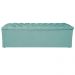 Calçadeira Estofada Liverpool 140 cm Casal Suede Azul Tiffany - Amarena Móveis