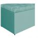 Calçadeira Estofada Liverpool 140 cm Casal Suede Azul Tiffany - Amarena Móveis