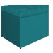 Calçadeira Estofada Liverpool 140 cm Casal Suede Azul Turquesa - Amarena Móveis