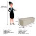 Calçadeira Estofada Liverpool 140 cm Casal Suede Bege - Amarena Móveis