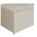 Calçadeira Estofada Liverpool 140 cm Casal Suede Bege - Amarena Móveis
