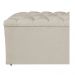 Calçadeira Estofada Liverpool 140 cm Casal Suede Bege - Amarena Móveis