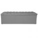 Calçadeira Estofada Liverpool 140 cm Casal Suede Cinza - Amarena Móveis