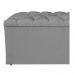 Calçadeira Estofada Liverpool 140 cm Casal Suede Cinza - Amarena Móveis
