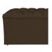 Calçadeira Estofada Liverpool 140 cm Casal Suede Marrom - Amarena Móveis