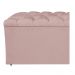 Calçadeira Estofada Liverpool 140 cm Casal Suede Rosê - Amarena Móveis