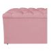 Calçadeira Estofada Liverpool 140 cm Casal Suede Rosa Bebê - Amarena Móveis