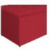 Calçadeira Estofada Liverpool 140 cm Casal Suede Vermelho - Amarena Móveis
