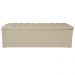 Calçadeira Estofada Liverpool 160 cm Queen Size Corano Bege - Amarena Móveis