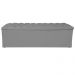 Calçadeira Estofada Liverpool 160 cm Queen Size Corano Cinza - Amarena Móveis