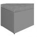 Calçadeira Estofada Liverpool 160 cm Queen Size Corano Cinza - Amarena Móveis