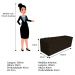 Calçadeira Estofada Liverpool 160 cm Queen Size Corano Marrom - Amarena Móveis