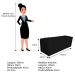 Calçadeira Estofada Liverpool 160 cm Queen Size Corano Preto - Amarena Móveis