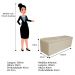 Calçadeira Estofada Liverpool 160 cm Queen Size Linho Bege - Amarena Móveis