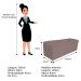 Calçadeira Estofada Liverpool 160 cm Queen Size Linho Rosê - Amarena Móveis
