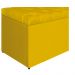 Calçadeira Estofada Liverpool 160 cm Queen Size Suede Amarelo - Amarena Móveis