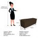Calçadeira Estofada Liverpool 160 cm Queen Size Suede Marrom - Amarena Móveis