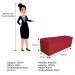 Calçadeira Estofada Liverpool 160 cm Queen Size Suede Vermelho - Amarena Móveis