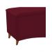 Calçadeira Estofada Yasmim 140 cm Casal Suede Bordô - Amarena Móveis