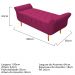 Kit Cabeceira Lady e Recamier Ari 100 cm Solteiro Suede Pink - Amarena Móveis