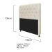 Kit Cabeceira Lady e Recamier Ari 140 cm Casal Corano Bege - Amarena Móveis