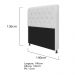 Kit Cabeceira Lady e Recamier Ari 140 cm Casal Corano Branco - Amarena Móveis