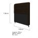 Kit Cabeceira Lady e Recamier Ari 140 cm Casal Corano Marrom - Amarena Móveis