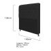 Kit Cabeceira Lady e Recamier Ari 140 cm Casal Corano Preto - Amarena Móveis