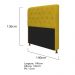 Kit Cabeceira Lady e Recamier Ari 140 cm Casal Suede Amarelo - Amarena Móveis