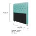 Kit Cabeceira Lady e Recamier Ari 140 cm Casal Suede Azul Tiffany - Amarena Móveis