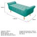 Kit Cabeceira Lady e Recamier Ari 140 cm Casal Suede Azul Tiffany - Amarena Móveis