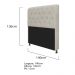 Kit Cabeceira Lady e Recamier Ari 140 cm Casal Suede Bege - Amarena Móveis