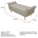Kit Cabeceira Lady e Recamier Ari 140 cm Casal Suede Bege - Amarena Móveis