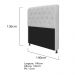 Kit Cabeceira Lady e Recamier Ari 140 cm Casal Suede Branco - Amarena Móveis