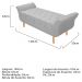 Kit Cabeceira Lady e Recamier Ari 140 cm Casal Suede Branco - Amarena Móveis