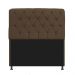 Kit Cabeceira Lady e Recamier Ari 140 cm Casal Suede Marrom - Amarena Móveis