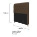 Kit Cabeceira Lady e Recamier Ari 140 cm Casal Suede Marrom - Amarena Móveis