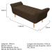Kit Cabeceira Lady e Recamier Ari 140 cm Casal Suede Marrom - Amarena Móveis