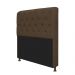 Kit Cabeceira Lady e Recamier Ari 140 cm Casal Suede Marrom - Amarena Móveis