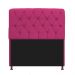 Kit Cabeceira Lady e Recamier Ari 140 cm Casal Suede Pink - Amarena Móveis