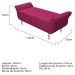 Kit Cabeceira Lady e Recamier Ari 140 cm Casal Suede Pink - Amarena Móveis